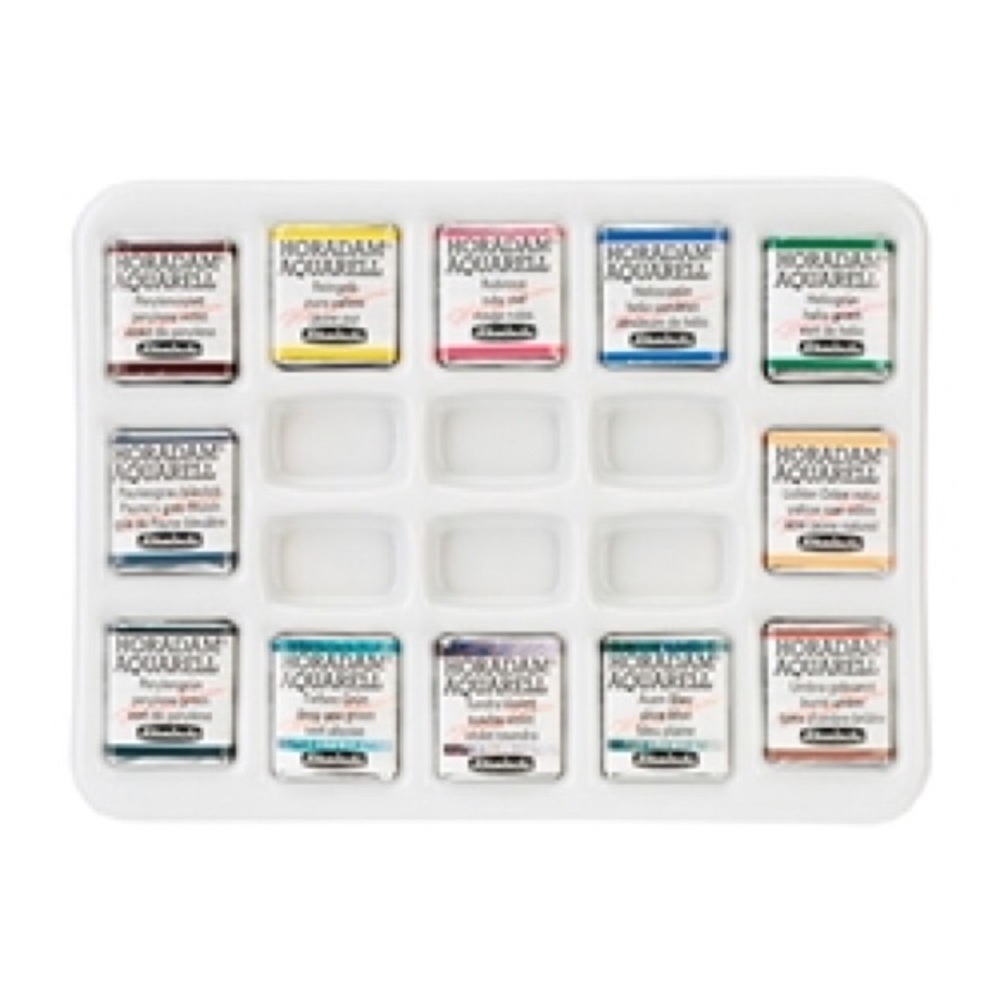 Schmincke Horadam Aquarell metal box Inspiration Set of 12, 2 Watercolor Pads - Picture 9 of 9